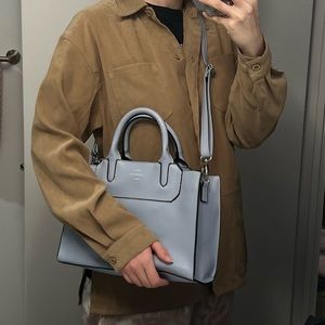 Blue London Fog Satchel Handbag